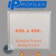 Profilex FR1 Beaded Frame + Budget Lock, Lockwall Panel 450 x 450mm