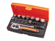 Bahco 1/4in Drive Socket Set (25 Piece)