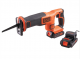 Black & Decker 18V Reciprocating Saw with 1 x 1.5Ah Li-Ion Battery